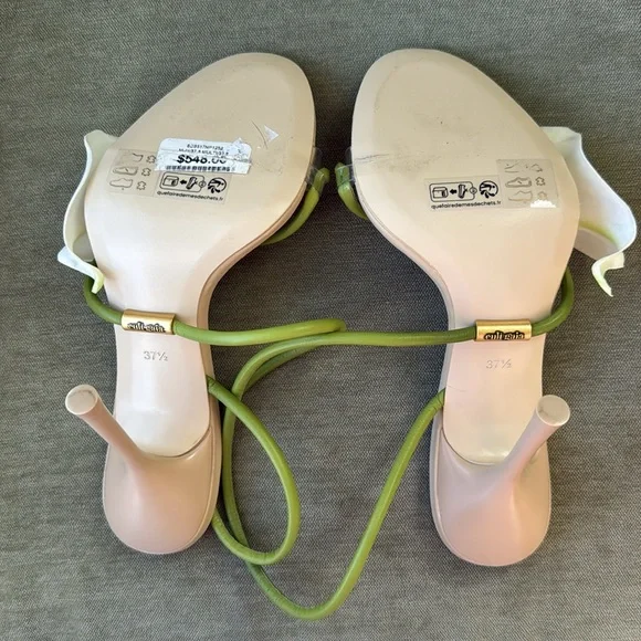 Cult Gaia Cassidy Heels Calla Lily Floral Statement Stiletto Sandal 37.5 - Picture 9 of 12